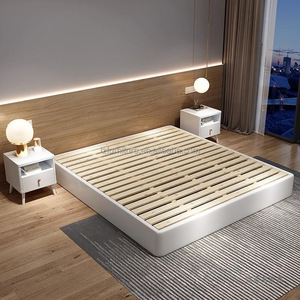 Base de lit abordable pour hôtel 3 étoiles, sur mesure, taille Queen/King, en bois, plateforme Tatami à plancher bas, pour ensembles de chambre d'hôtel - Product Image 5