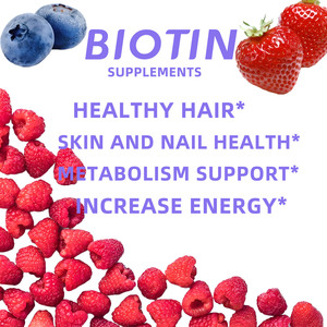 Gomitas de Biotina de Alta Calidad para Fortalecer las Cutículas de las Uñas, Ayudan a Reducir las Arrugas, Suplemento de Belleza con Biotina y Sodio - Product Image 4