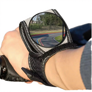 Espejo Retrovisor Ajustable de Plástico para Bicicleta de Montaña con Correa para Muñeca, Lente Convexa y Diseño Plegable - Product Image 4