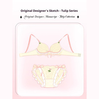 Pure Desire femmes été soutien-gorge à motifs floraux dentelle petite poitrine rassemblement grand Sexy pas d'anneaux en acier Shapewear soutien-gorge