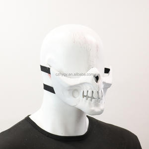 <span class=keywords><strong>Maschera</strong></span> <span class=keywords><strong>Bianca</strong></span> a Mezzo Viso con Teschio per Halloween, <span class=keywords><strong>Maschera</strong></span> Spaventosa per Feste a Tema, Cosplay e Decorazioni Domestiche - Product Image 5