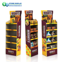 Présentoir en carton personnalisé pour snacks et pâtisseries, présentoir de sol personnalisé pour chips, biscuits, snacks, lecteur de clics