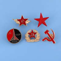 Vente en gros de Badges Vintage en alliage de Zinc, Badge personnalisé en forme d'étoile, broche en émail