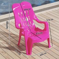 Chaise de jardin empilable en plastique blanc de fabrication chinoise