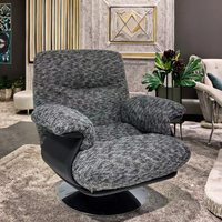 Fauteuil pivotant individuel scandinave personnalisable, mobilier de salon moderne et décontracté de luxe, fauteuil de détente en tissu