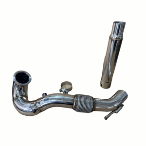 Bajante de escape SS304 de 3,5 "para 2013 + VW Golf MK7 MK7.5 GTI Jettle Seat Leon Cupra 5F/RS 5E <span class=keywords><strong>TFSI</strong></span> Audi <span class=keywords><strong>A3</strong></span> Downpipe - Product Image 2