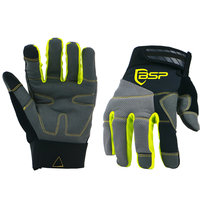 Gants de mécanicien durables OEM & ODM avec paume renforcée et rembourrée pour le travail CNC