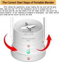 Draagbare blender 350ML draadloos oplaadbare USB-sapcentrifuge beker fruitmixer smoothie blender