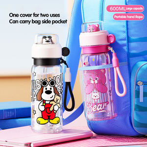 Nuova Tazza Termica Portatile con Manico e Cinghia, Design Animale Cartone Animato, Antigoccia, Riutilizzabile, per Studenti e Ufficio - Product Image 1
