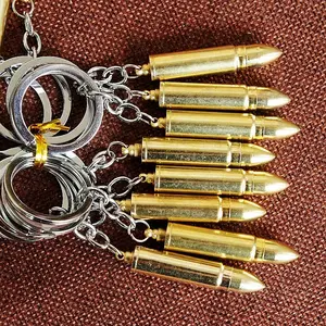 Custom Simulation Bullet Keychain Metal Gold Plated Rose Gold Plated Keychain