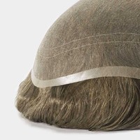Perruques pour hommes Newtimes Hair, 80% de cheveux humains naturels, système capillaire mono, postiches, toupet monofilament pour hommes