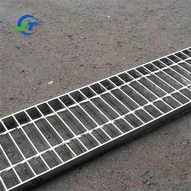 Heavy duty grating trench drain cover 25x5 galvanized steel grating plate