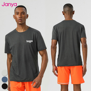 Camiseta deportiva de alta calidad <span class=keywords><strong>para</strong></span> hombre Janya, camiseta blanca lisa con logotipo personalizado, fabricación de <span class=keywords><strong>camisetas</strong></span> de gimnasio transpirables de tela catiónica - Product Image 5