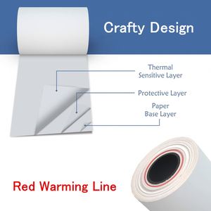 Papel Térmico para Cajas Registradoras, Rollo de Papel Térmico para Caja Registradora, 57x40mm, Papel Térmico para Efectivo - Product Image 3