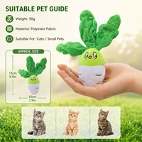 Lot de jouets interactifs en peluche douce pour chatons, avec papier froissé et jouets de dentition, en forme de légumes de dessin animé pour l'enrichissement des jeunes chats