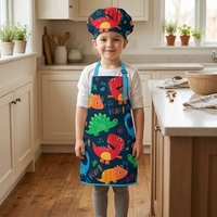 Ensemble tablier et toque de chef personnalisés avec logo pour mère et fille, idéal pour la cuisson, pour enfants et adultes, parfait comme cadeau de cuisine