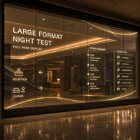 Écran LED transparent grand format personnalisé pour le projet de mur en verre du hall d'hôtel