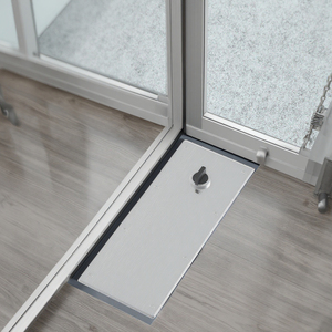 Operador automático de puertas batientes con control remoto inteligente, motorizado, de acero inoxidable, para puertas de vidrio de alta resistencia, con cierre de resorte de suelo - Product Image 1