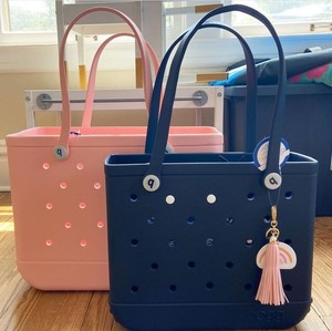 Wholesale DIY Beach Waterproof Tote Bags Women Custom Summer Rubber Totes Pvc Large Eva Plastic Silicone Bag and Purses