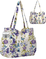 Sac fourre-tout en velours côtelé pour femme avec motif floral, grande capacité et design multifonctionnel, idéal pour le shopping et les voyages.