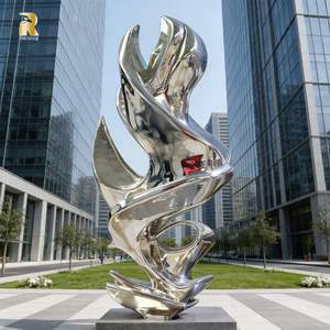MILY Scultura Astratta Moderna in Acciaio Inossidabile di Grandi Dimensioni per Decorazione Esterna in Vendita - Product Image 1