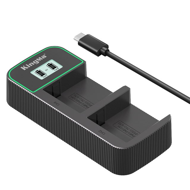 KingMa NP-F550/750/970 Fast Charging Smart Charger with LCD Display for Sony Batteries