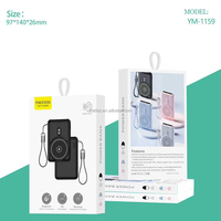 Batterie externe portable ultra-mince de haute qualité 10000 mAh avec support magnétique et mini USB 22,5 W pour iPhone 17