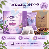Sachets de thé bien-être aux herbes pour femmes 2,5g x 30 Mélange botanique Formule personnalisée OEM ODM Marque privée Fournisseur en gros d'usine de thé