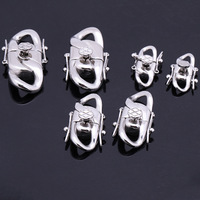 Fermoir en médaillon en acier inoxydable pour colliers, hip-hop, 6mm, 8mm, 10mm, 12mm, 14mm, pièces, vente en gros
