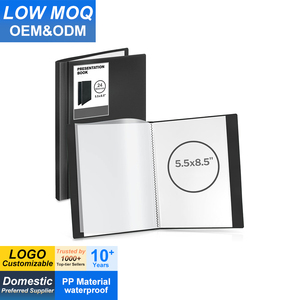 Carpeta pequeña con fundas, <span class=keywords><strong>libro</strong></span> de presentación 5.5x8.5, 24 bolsillos, 48 hojas de tamaño medio, carpetas de plástico con fundas - Product Image 1