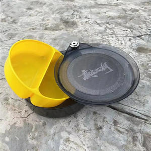 Bandeja magnética para cebo, doble tazón, 17 cm, caja de aparejos de pesca portátil de plástico para uso en ríos, universal - Product Image 2