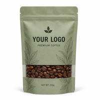 Sachet Doypack Mat Personnalisé avec Fenêtre Transparente et Fermeture Zip Refermable pour Emballage Alimentaire et Café