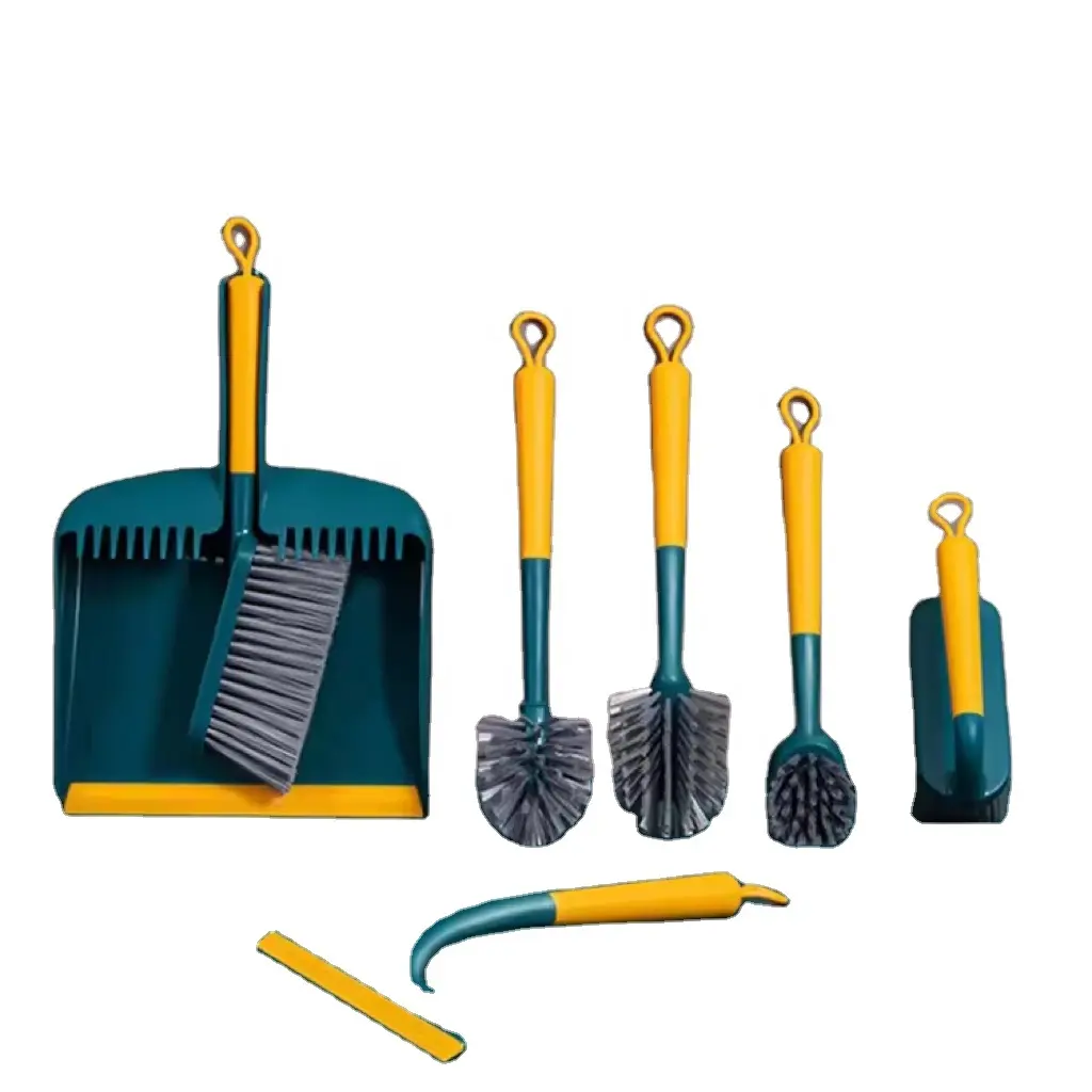 Nordic style soft brush with handle washing clothes washing shoes household plastic cleaning brush combination set