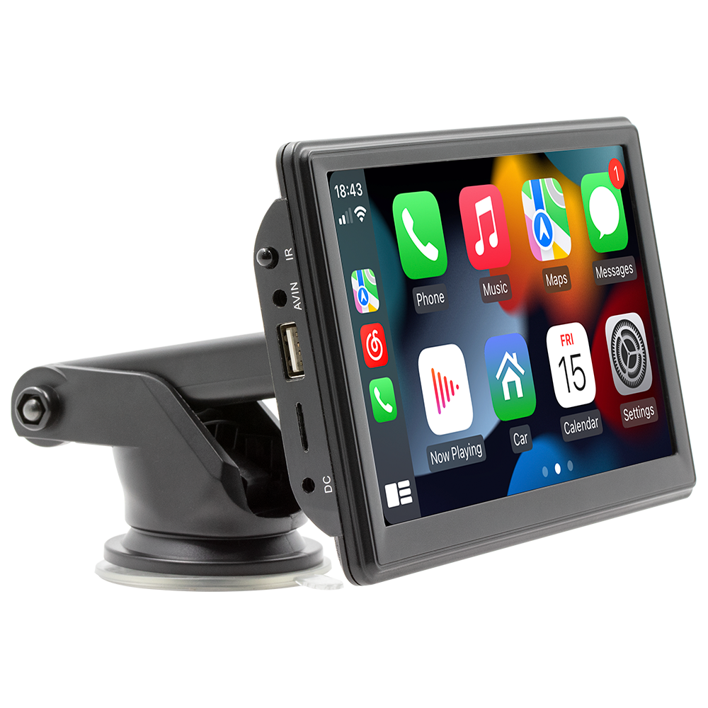 Carplay Màn hình 7 inch cảm ứng IPS hiển thị xe thông minh đài phát thanh FM Điện thoại kết nối không dây xe DVD Player với Bracket