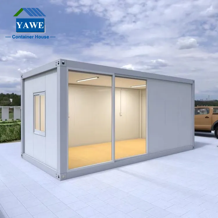 Perfab casa móvel móvel modular construção minúsculo um quarto de vidro de luxo casa contêiner