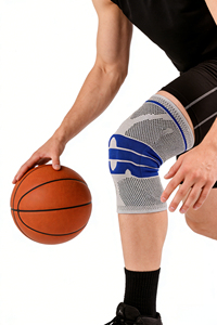 Genouillère de soutien patchwork en nylon pour le sport, manchon de compression, coussinets de sport, genouillères et coudières pour la course et le basketball - Product Image 4