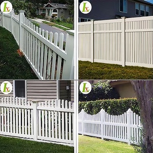 سياج من الفينيل الأبيض المقاوم للأشعة فوق البنفسجية وسهل التجميع ، سياج من الفينيل الأبيض ، سياج خصوصية من الفينيل ، أسوار حدائق بلاستيكية - Product Image 1