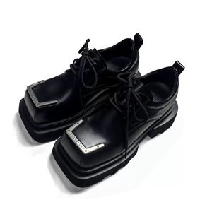Manufacture Custom Thick-Soled British Trendy Unisex Autumn Waterproof Casual <b>Shoes</b> Man Lace Square Toe <b>Working</b> Loafers for <b>Men</b> - Product Image 1