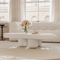 Table basse créative de luxe nordique irrégulière pour salon, style nuage, design créatif pour la maison