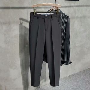 <span class=keywords><strong>Pantaloni</strong></span> da <span class=keywords><strong>Uomo</strong></span> Slim Business Casual in Tela Elasticizzata, Eleganti e Morbidi, Taglie Forti, Colore Tinta Unita, Modello Diritto - Product Image 4