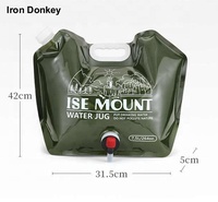 IRONDONKEY Conteneur d'eau pliable en plastique de 7,5 L, portable et multifonctionnel avec robinet, sac à eau pour le camping