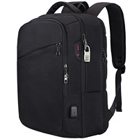 Sac à dos professionnel pour ordinateur portable, grand format, durable, avec logo personnalisé, fermeture éclair, imperméable et port USB, pour hommes, collège, école, voyage, en nylon