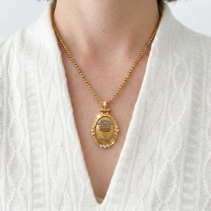 Pendentif photo religieux haut de gamme, portrait de saint chrétien personnalisé, certifié IGI, plaqué or, breloque diamant, cadeau de fiançailles et de fête - Product Image 2