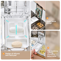 Boîte à pilules portable de voyage Xinhang, mini boîte à pilules en plastique, boîte à pilules hebdomadaire découpée pour comprimés, 6 grilles, petit organisateur de pilules