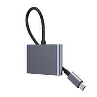 2025 accessoires informatiques meilleure vente 3 en 1 USB HUB Type C, alliage d'aluminium USB 3.2 10Gbps Hub avec adaptateur HDMI 4K30Hz