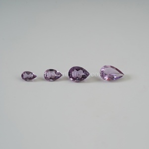 Ametista natural (buen color) de 5x3mm a 8x5mm, facetada en forma de pera, lote de piedras semipreciosas sueltas para la fabricación de joyas. - Product Image 1