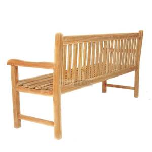 Banc de jardin en teck Anderson, moderne, léger et durable, avec accoudoirs arrondis - Point focal extérieur confortable - Product Image 3