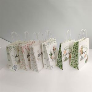 26*12*33cm Kraft Paper Thank You Packaging Bags for <b>Small</b> Business <b>Gift</b> Bag Handle for Wedding Christmas Birthday <b>Gift</b> Package - Product Image 6