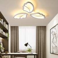 Plafonnier LED moderne en fer et acrylique avec télécommande/application, intensité réglable pour salon, chambre, restaurant 2026