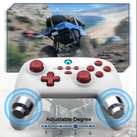 Controlador de juego BT Pro inalámbrico duradero 400mAH Motor Dual vibración giroscopio de seis ejes Joysticks de juego para NS Switch PC Android